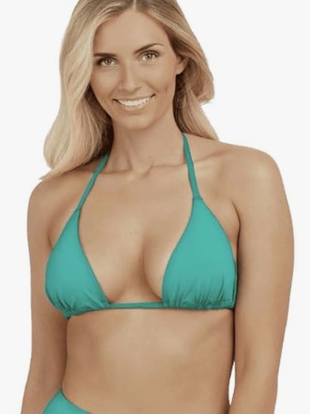 SPANX Triangle Bikini Top Mystic Green Small, NWT
